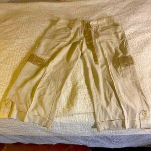 White House Black Market Silk cargo capris - size 2